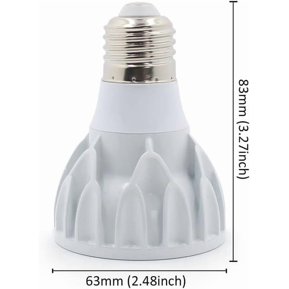 PAR20 LED Light Bulb 12W Dimmable E26 Medium Base COB Spot Light 100W Equivalent 24 Beam Angle High CRI (85+) 1200LM 3000K Warm White AC 120V Flood Lamp Spotlight 2PCS