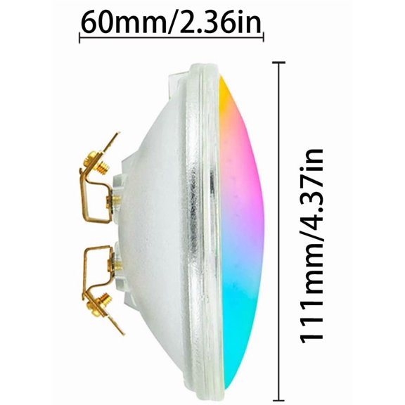PAR36 LED Landscape Bulb 9W RGB Flood Light with Remote 12V AC/DC Aluminum Glass Bulb Pack of 1