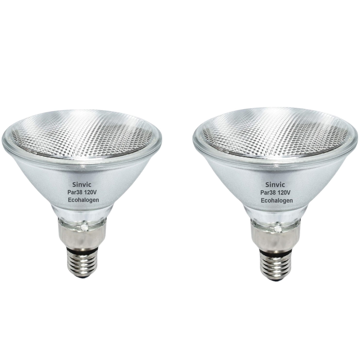 Sinvic 2PCS PAR38 Halogen Dimmable Flood Light 80W (100W Equiv.) 1500LM High Brightness, Long Lasting Warm White with E26 Base for Indoor/Outdoor