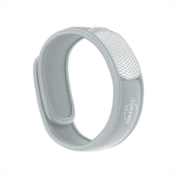 PARA'KITO Mosquito Insect & Bug Repellent Wristband - Waterproof, Outdoor Pest Repeller Bracelet w/ Natural Essential Oils (Smokey Grey)