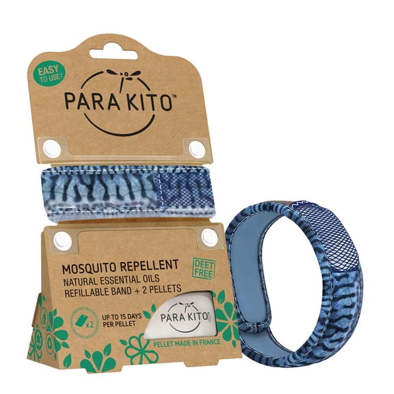PARA'KITO Refillable Mosquito Repellent Bracelet - Mackerel, DEET-Free