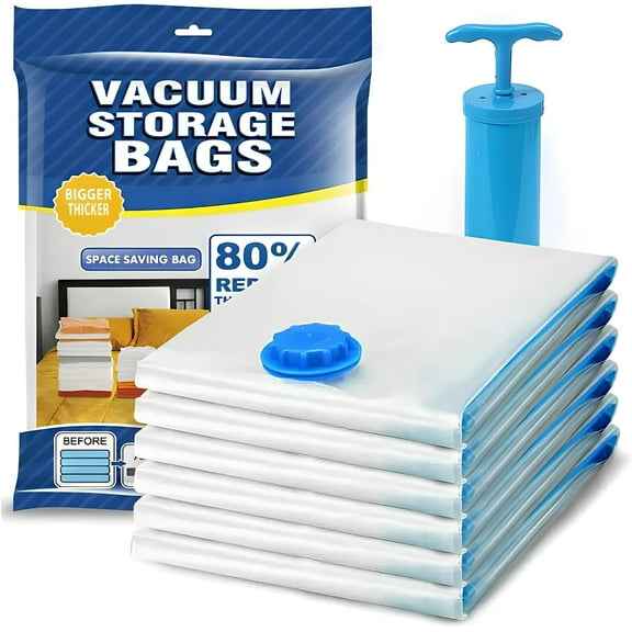 PARACASA Space Saver Vacuum Storage Bags 10 Pack 4 Sizes Pump Included Space Saver Bags Compression Storage Bags Vacuum Sealer Bags for Clothes Storage