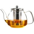 thumbnail image 1 of PARACITY Glass Teapot Stovetop 34 OZ, Borosilicate Clear Tea Kettle with Removable 18/8 Stainless Steel Infuser, Teapot Blooming and Loose Leaf Tea Maker Tea Brewer for Camping, Travel, 1 of 6