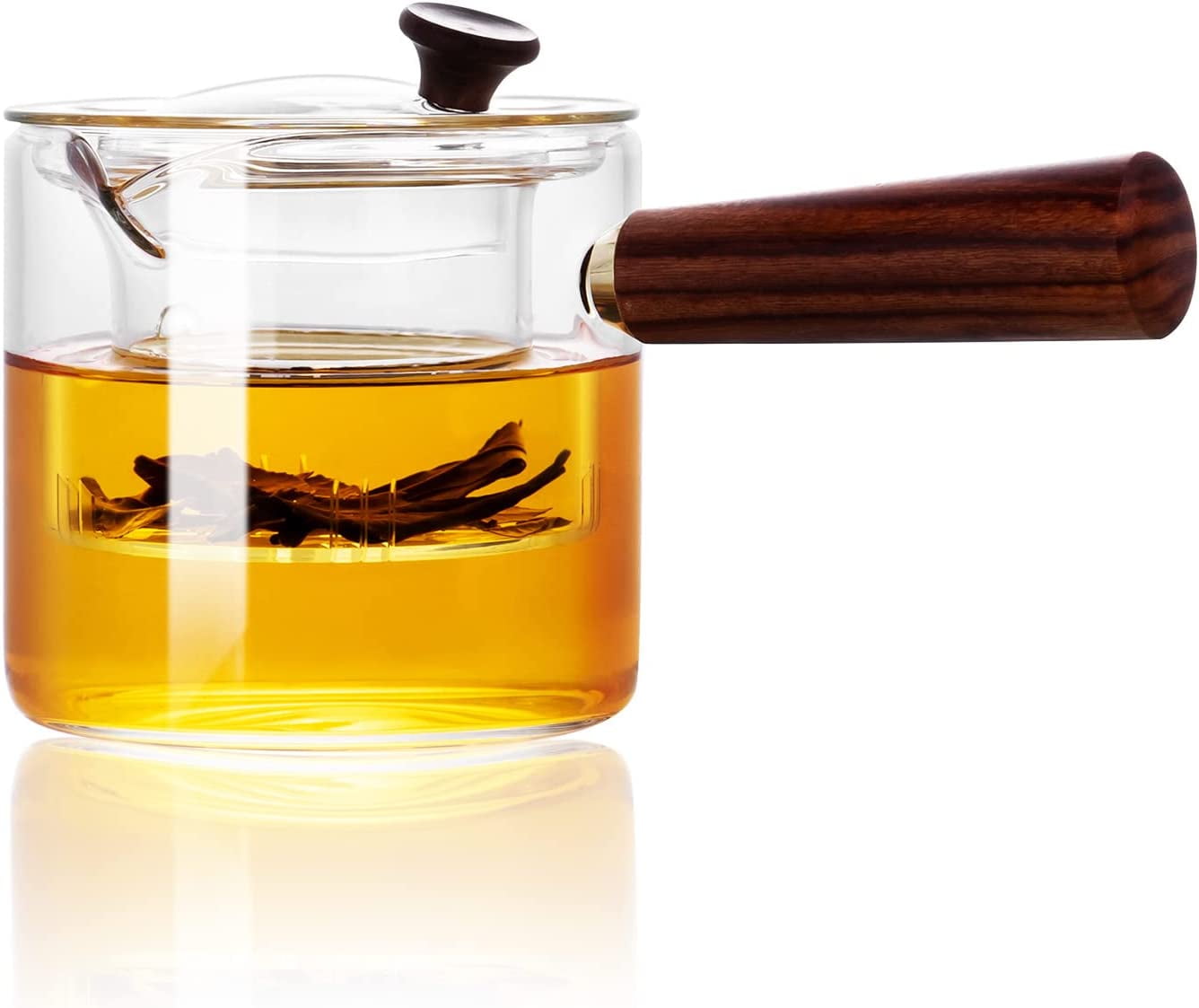 PARACITY Glass Teapot Stovetop Safe with Infuser,Clear Tea Kettle with