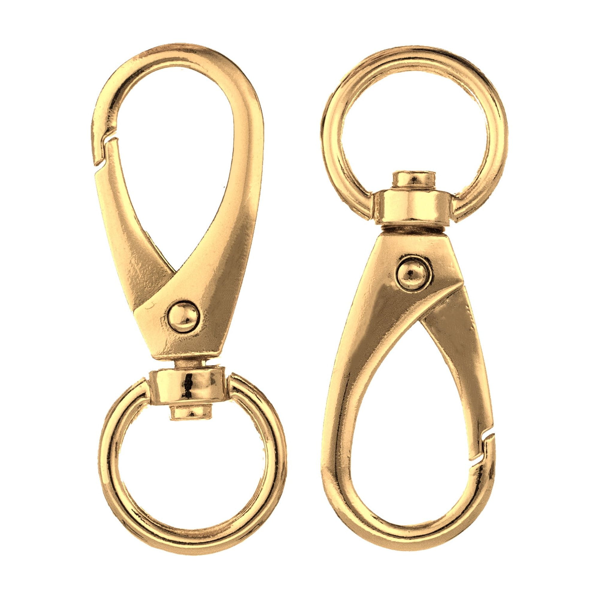 PARACORD PLANET 1/2 Inch Swivel Snap Hooks - Gold - Key chains & Lanyards -  Various Pack Sizes 