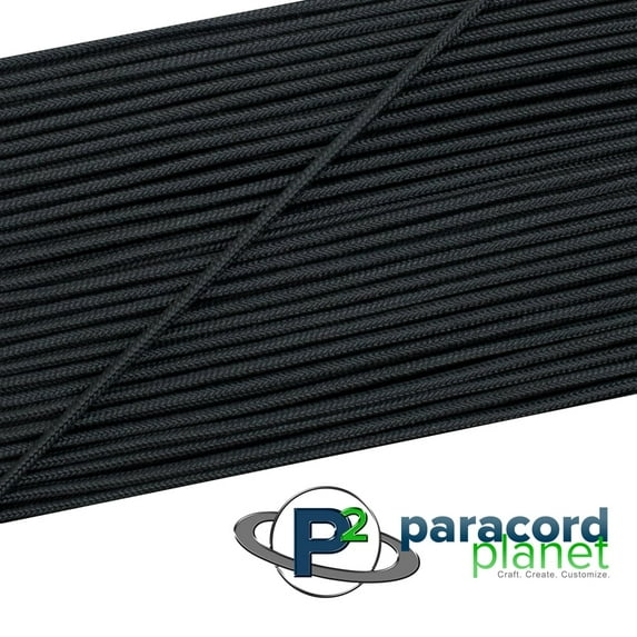 PARACORD PLANET | All Types of Black Parachute Cord – 275 Paracord, 100 FT Hank