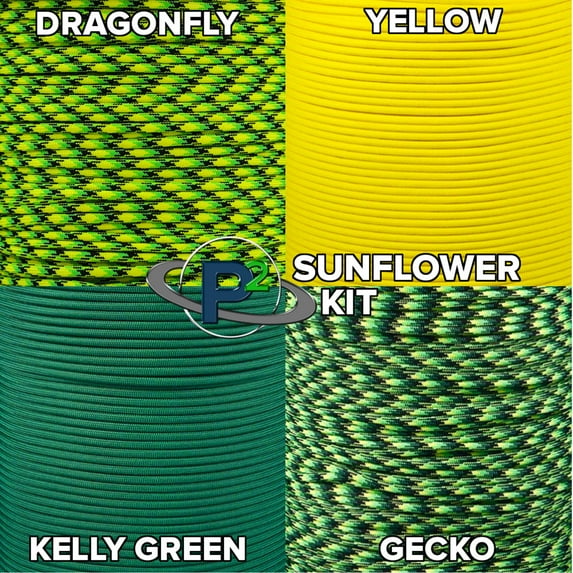 PARACORD PLANET Parachute Cord Combo Kits for Crafting, Camping, Survival, Emergency (Kit Sizes Range from 100 to 800 Total Feet)