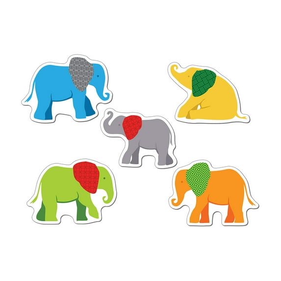 Carson Dellosa CD-120170 Parade of Elephants Cut Outs
