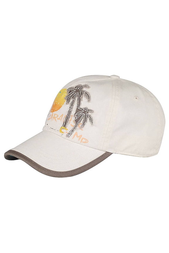 PARADISE COTTON TWILL WASHED CAP W/TAPING BILL, Putty