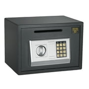 PARAGON SAFES 7878 Digital Depository Cash Drop Safe with 2 Keys   Security Safe Box for Home, Office, or Business Dark Gray