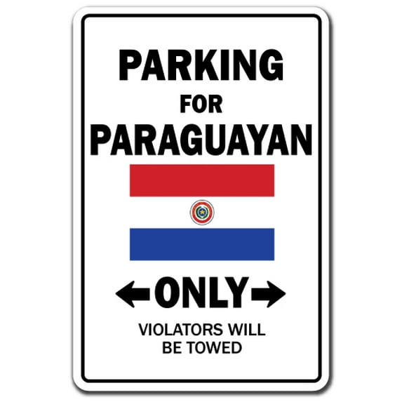 PARAGUAYAN Parking Aluminum Sign paraguay south america | Indoor/Outdoor | 24" Tall