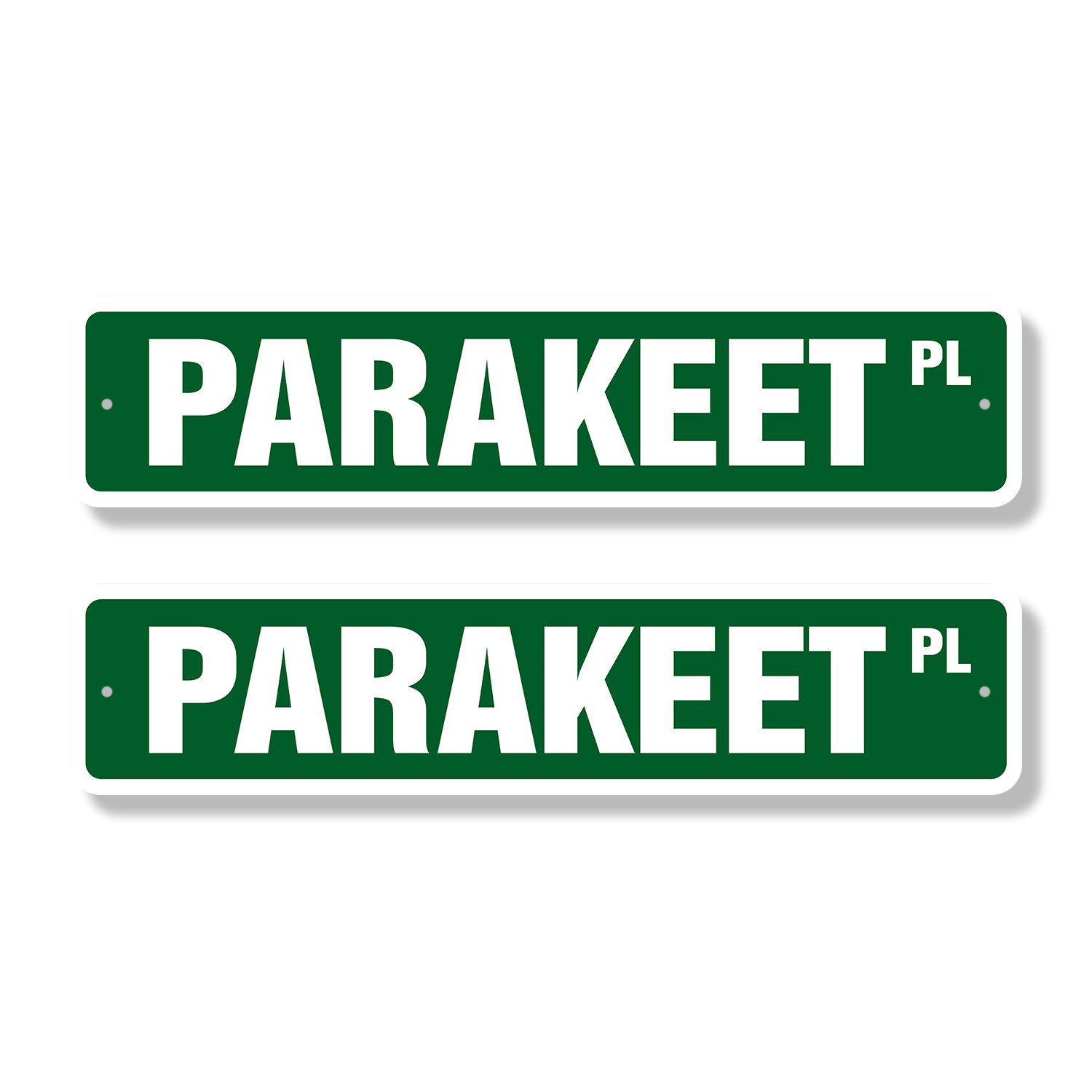 PARAKEET Classic Street Sign (2 Pack) bird breeder lover budgie pet ...