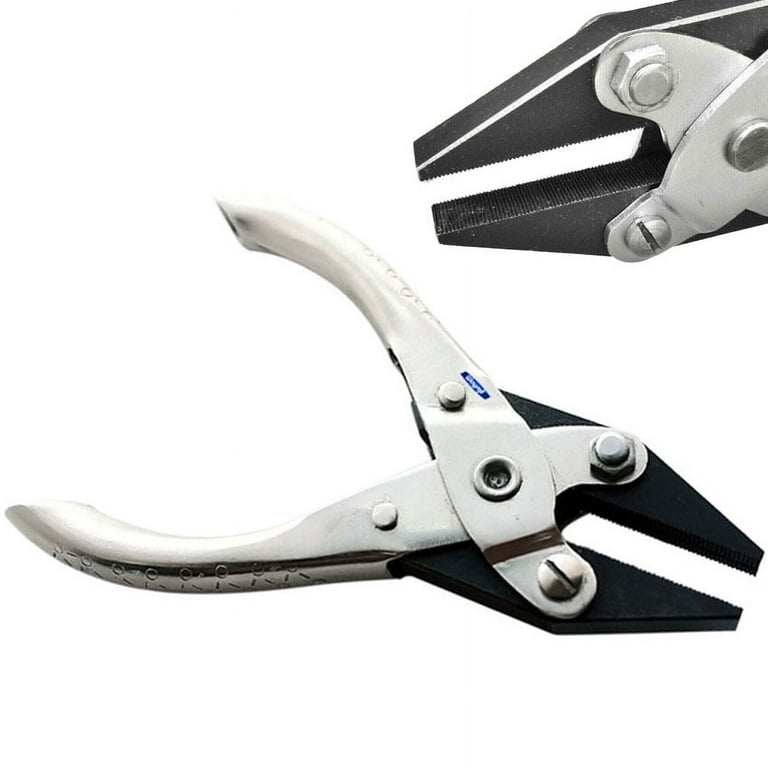 PARALLEL Action Pliers FLAT Nose Serrated Jaw 140mm - 5-1/2 with Spring