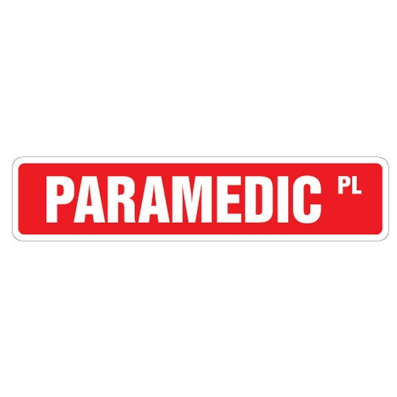 PARAMEDIC Street Sign emergency medical tech EMT rescue | Indoor/Outdoor |  30" Wide
