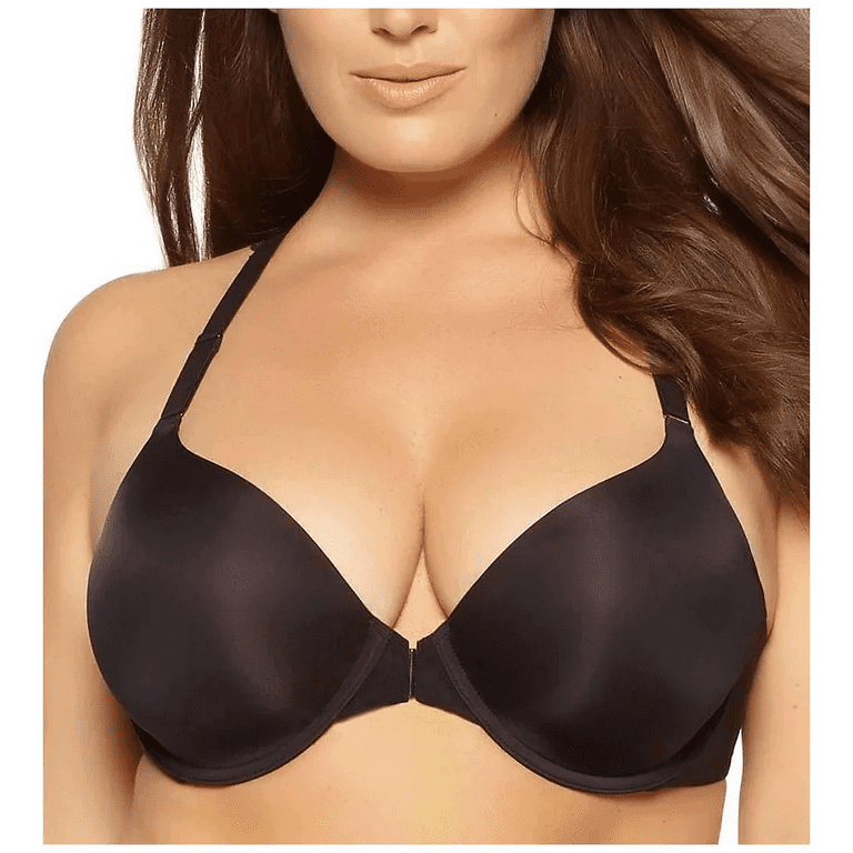 PARAMOUR Black Abbie Front Close with T-Back Wicking Bra, US 38G, UK 38F,  NWOT 