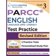 PARCC Test Prep Grade 3 English Language Arts Literacy ELA Practice Workbook -length Online Assessments PARC, Paperback