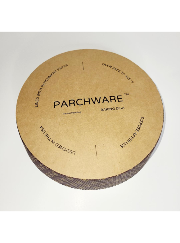 Parchware 5 Piece Eco-friendly disposable cake casserole baking pan, Non stick, no aluminium or Tin