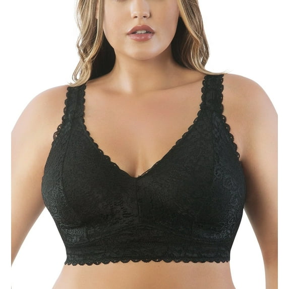 PARFAIT Women's Adriana Wire-Free Lace Bralette - Black - 36DDD