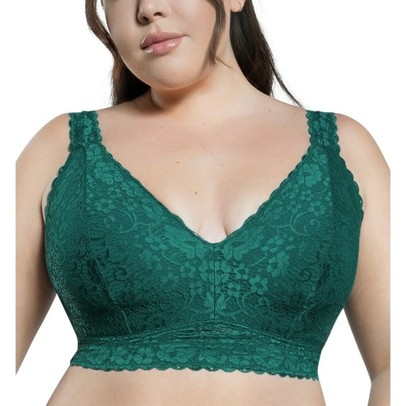 PARFAIT Women's Adriana Wire-Free Lace Bralette - Emerald - 38D