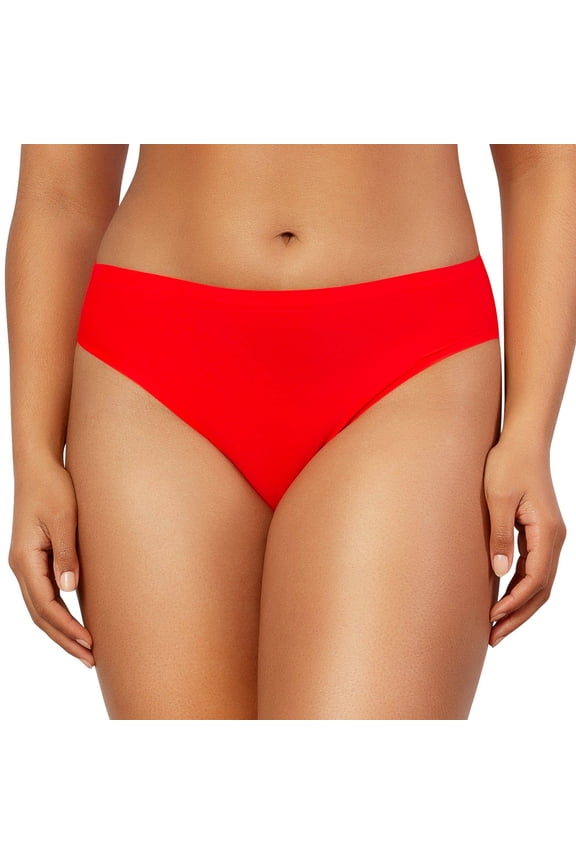 Bonded French Cut Body Smoothing Panties with No Visible Panty Lines, Racing Red, 2XL