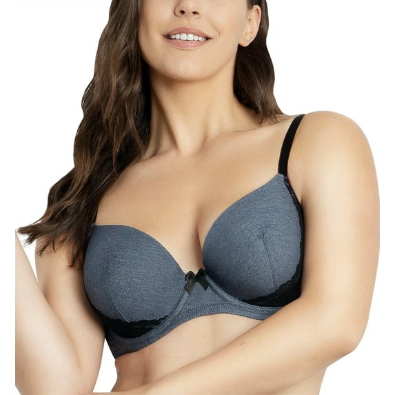 PARFAIT Women's Casey Plunge Molded T-Shirt Bra Dark Blue Denim-40G