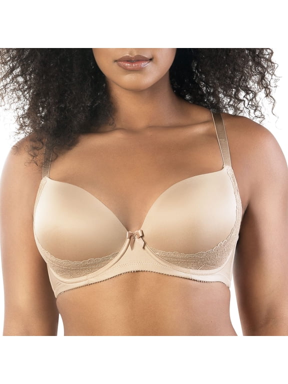 Casey Full Bust Padded Plunge T-Shirt Bra, E. Nude, 36J