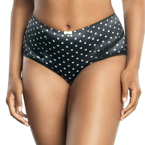 PARFAIT Women's Charlotte High Waist Brief - Black Dot - 2XL