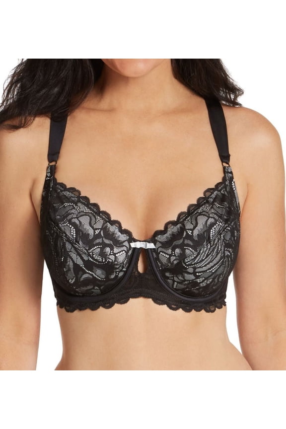 Women's Parfait 6922 Charlotte Lace Unlined Underwire Bra (Black Onyx 34DD)