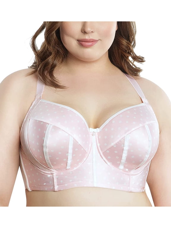 Women's Charlotte Longline Bra - Petal Pink Dot - 34DD