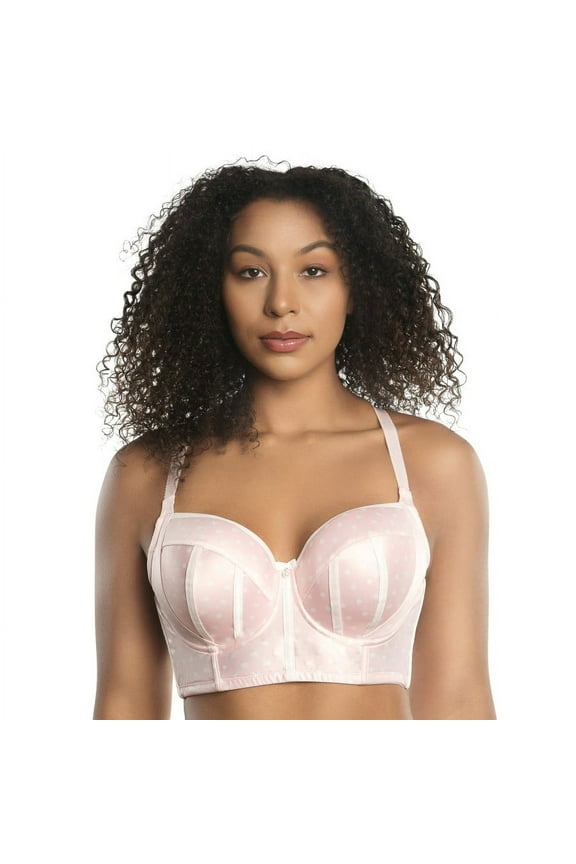 Women's Charlotte Longline Bra - Petal Pink Dot - 34H