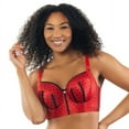 thumbnail image 1 of PARFAIT Women's Charlotte Longline Bra - Racing Red Dot - 36DDD, 1 of 4
