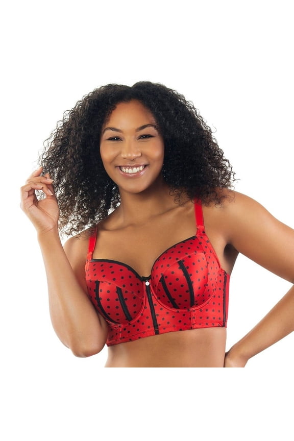 Women's Charlotte Longline Bra - Racing Red Dot - 38I