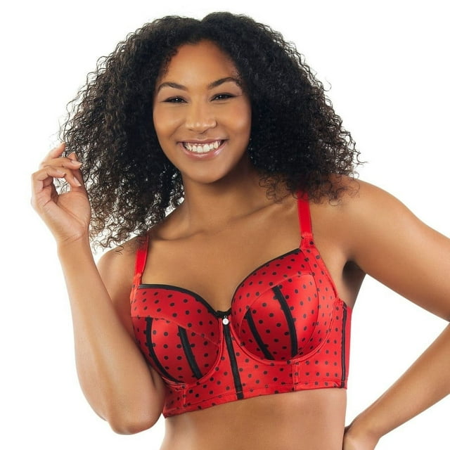 PARFAIT Women's Charlotte Longline Bra - Racing Red Dot - 40D