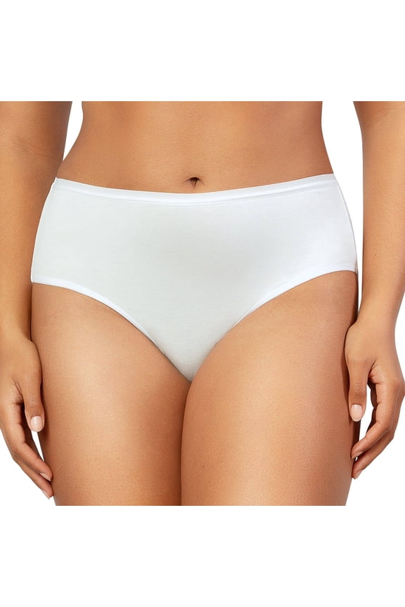 Cozy Full Coverage Brief, Pearl White, 2XL