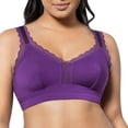 thumbnail image 1 of Dalis Wire-Free Full Bust Bralette, Amethyst, 32G, 1 of 5