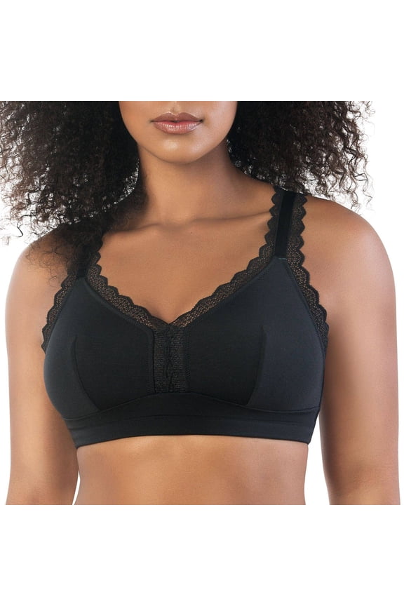 Dalis Wire-Free Full Bust Bralette, Black, 34DDD