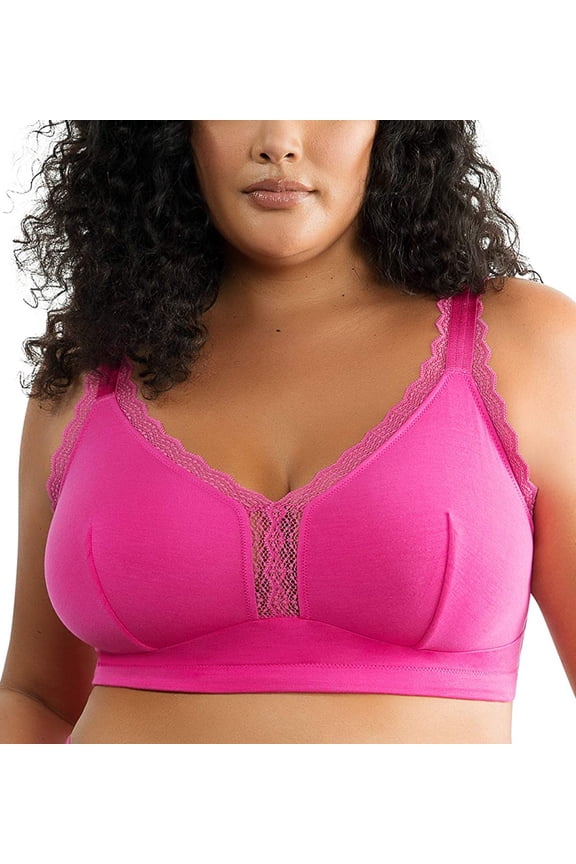 Women's Dalis Wire Free Bralette - Bright Pink - 32D