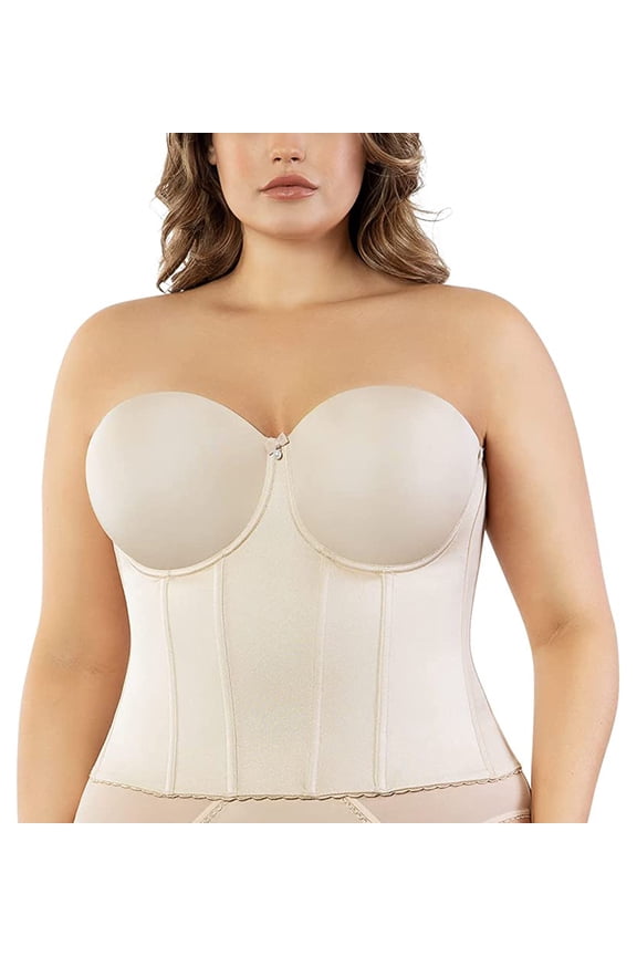 Women's Elise Full Back Longline - Bare - M