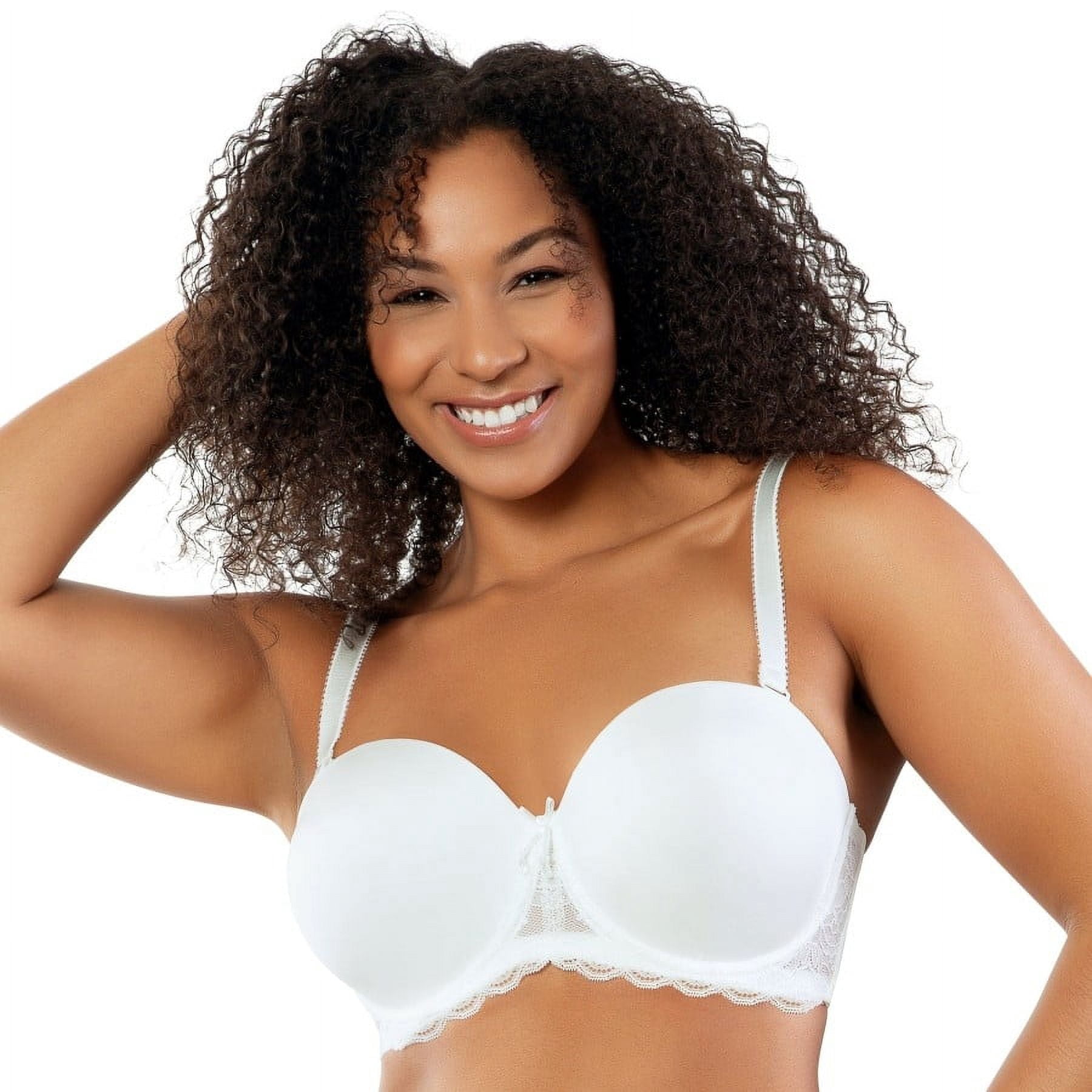 Parfait Elissa Women's Full Figure Strapless Bustier Bra – Seamless Cups, Longline, Size 40E