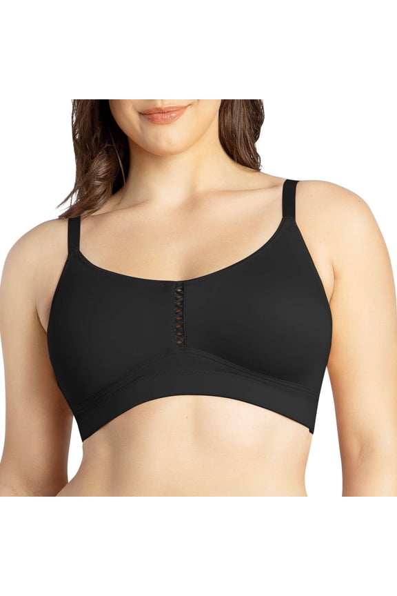 Erika Wire-Free Full Bust Bralette, Black, 34DD