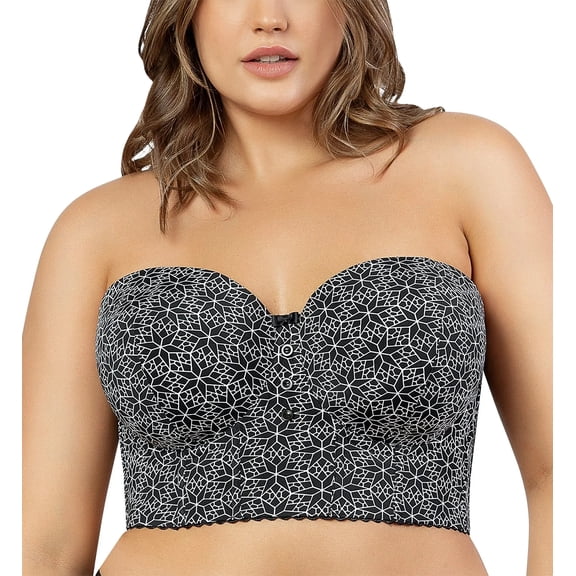 PARFAIT Women's Marissa Longline Strapless Bra Black Mosaic - 30D