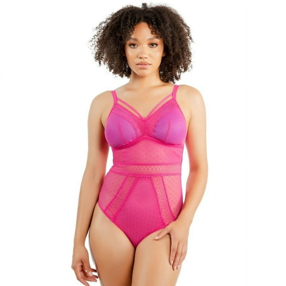 PARFAIT Women's Mia Dot Bodysuit - Bright Pink - XL