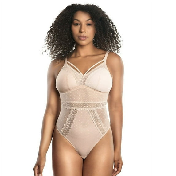 PARFAIT Women's Mia Dot Bodysuit - Cameo Rose - M Plus