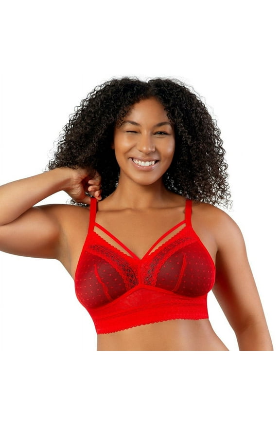 Women's Mia Dot Wire-Free Bralette Racing Red - 30DDD