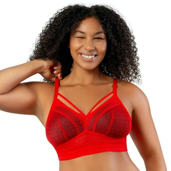 PARFAIT Women's Mia Dot Wire-Free Bralette Racing Red - 38C