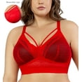 thumbnail image 1 of PARFAIT Women's Mia Dot Wire-Free Bralette Racing Red - 38DDD, 1 of 6