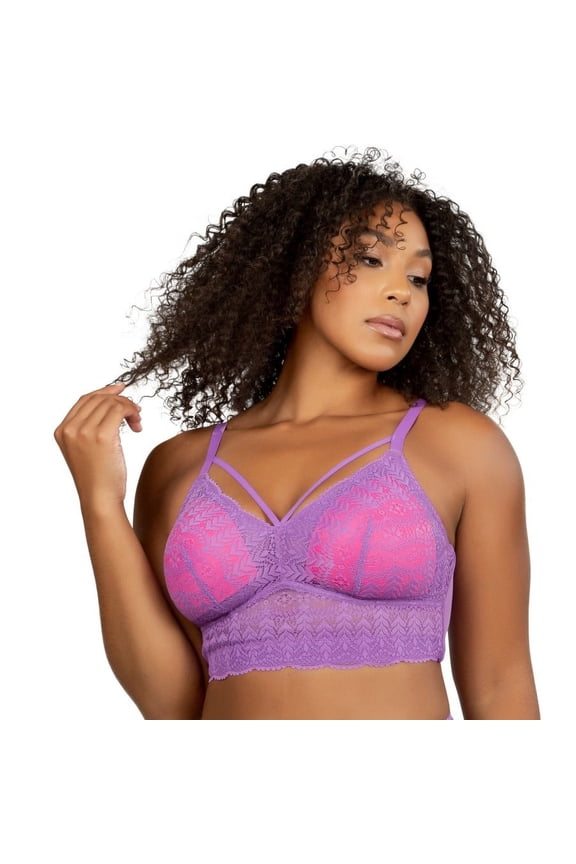 Women's Mia Lace Wire-Free Lace Bralette Light Orchid - 32B