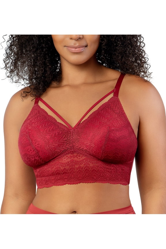 Women's Mia Lace Wire-Free Lace Bralette Rio Red - 36J