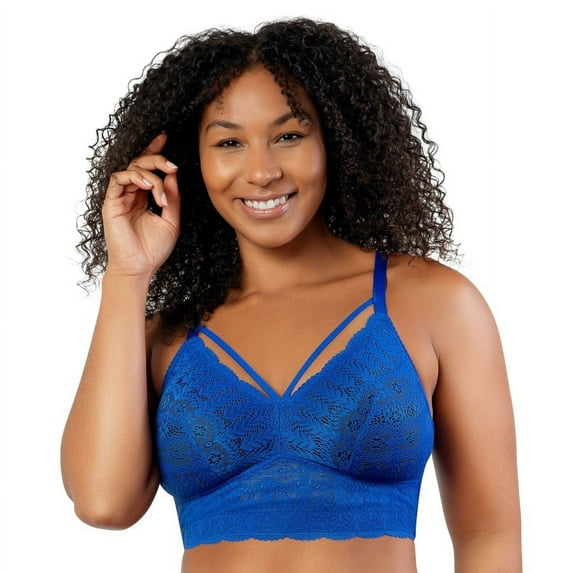 PARFAIT Women's Mia Lace Wire-Free Lace Bralette Sapphire - 30C