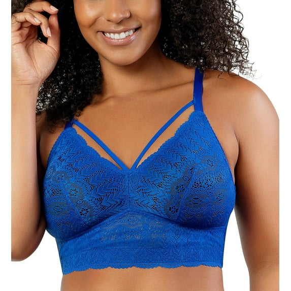 PARFAIT Women's Mia Lace Wire-Free Lace Bralette Sapphire - 40K
